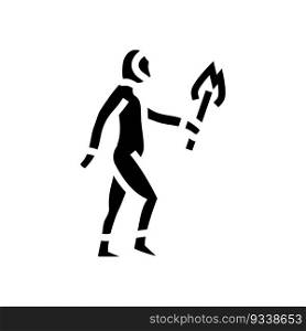 homo heidelbergensis human evolution glyph icon vector. homo heidelbergensis human evolution sign. isolated symbol illustration. homo heidelbergensis human evolution glyph icon vector illustration