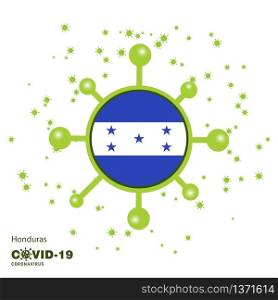 Honduras Coronavius Flag Awareness Background. Stay home, Stay Healthy. Take care of your own health. Pray for Country