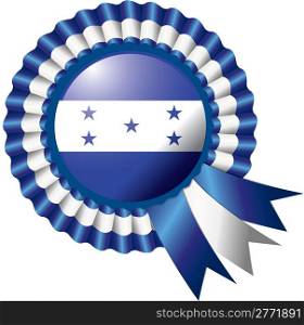 Honduras detailed silk rosette flag, eps10 vector illustration