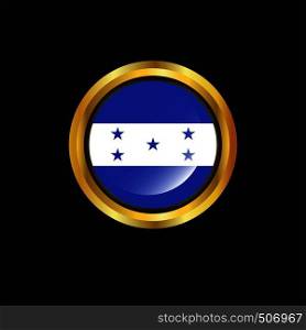 Honduras flag Golden button