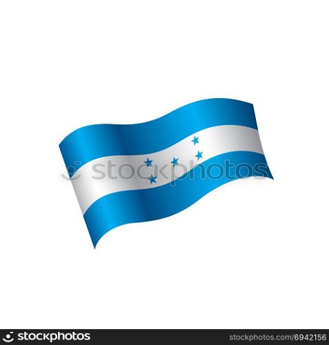 Honduras flag, vector illustration. Honduras flag, vector illustration on a white background