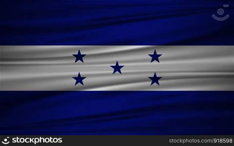 honduras flag vector. Vector flag of honduras blowig in the wind. EPS 10.
