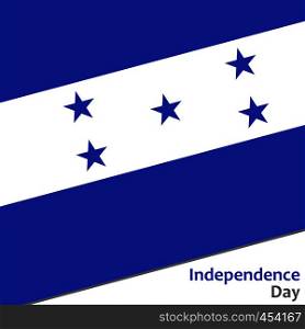Honduras independence day with flag vector illustration for web. Honduras independence day