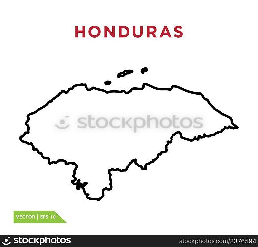 Honduras map icon vector logo design template