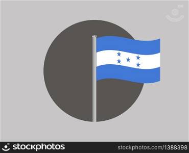 Honduras National flag. original color and proportion. Simply vector illustration background, from all world countries flag set for design, education, icon, icon, isolated object and symbol for data visualisation