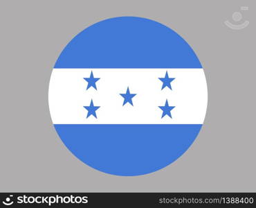 Honduras National flag. original color and proportion. Simply vector illustration background, from all world countries flag set for design, education, icon, icon, isolated object and symbol for data visualisation