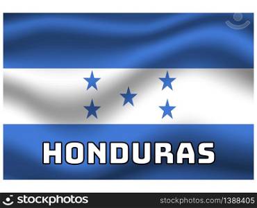 Honduras National flag. original color and proportion. Simply vector illustration background, from all world countries flag set for design, education, icon, icon, isolated object and symbol for data visualisation