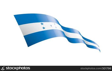 Honduras national flag, vector illustration on a white background. Honduras flag, vector illustration on a white background