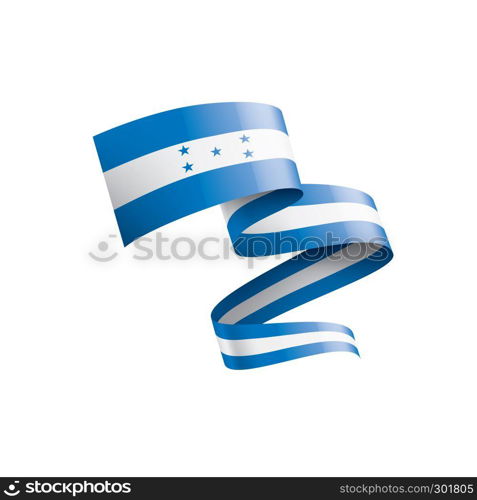 Honduras national flag, vector illustration on a white background. Honduras flag, vector illustration on a white background