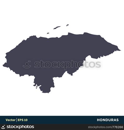 Honduras - North America Countries Map Icon Vector Logo Template Illustration Design. Vector EPS 10.