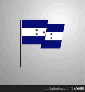 Honduras waving Flag design vector