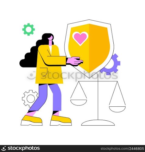 Honesty abstract concept vector illustration. Ethics, honest person, keep promise, corporate core value, emotional honesty, professional quality, straightforward speech, loyalty abstract metaphor.. Honesty abstract concept vector illustration.