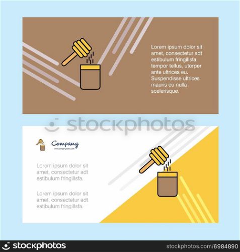 Honey abstract corporate business banner template, horizontal advertising business banner.