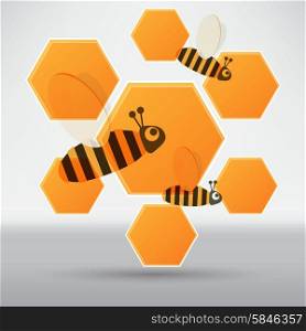 Honey and bee icon