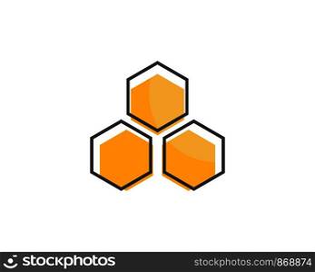 Honey Bee Logo Template vector icon illustration design