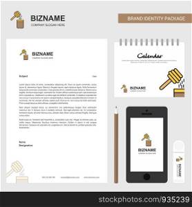 Honey Business Letterhead, Calendar 2019 and Mobile app design vector template