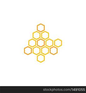 Honey comb logo vector icon concept design