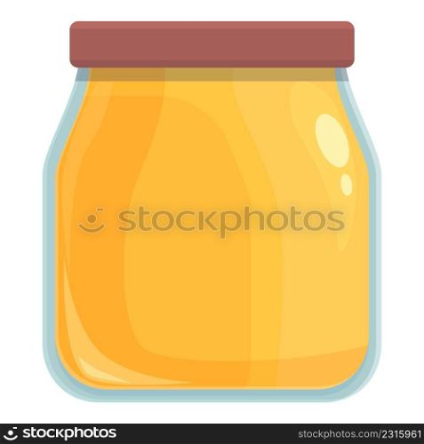 Honey container icon cartoon vector. Bee nectar. Comb flower. Honey container icon cartoon vector. Bee nectar