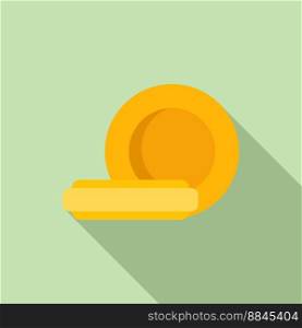 Honey cough drops icon flat vector. Remedy candy. Medical care. Honey cough drops icon flat vector. Remedy candy