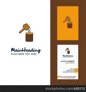 Honey Creative Logo and business card. vertical Design Vector