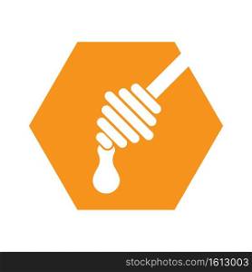 Honey dipper icon symbol design