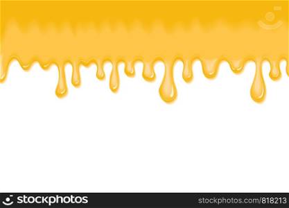 honey drips patterns on white background, stock vector illustration