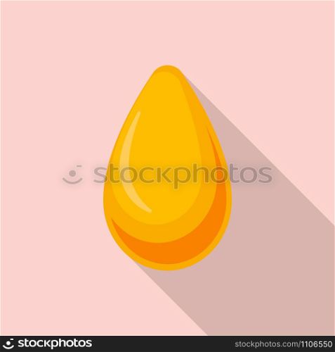 Honey drop icon. Flat illustration of honey drop vector icon for web design. Honey drop icon, flat style