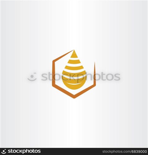 honey drop logo vector icon design