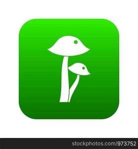 Honey fungus icon digital green for any design isolated on white vector illustration. Honey fungus icon digital green