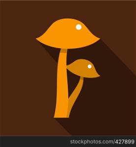 Honey fungus icon. Flat illustration of honey fungus vector icon for web. Honey fungus icon, flat style