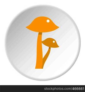 Honey fungus icon in flat circle isolated on white background vector illustration for web. Honey fungus icon circle