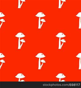 Honey fungus pattern repeat seamless in orange color for any design. Vector geometric illustration. Honey fungus pattern seamless