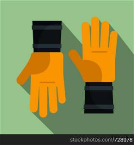 Honey gloves icon. Flat illustration of honey gloves vector icon for web design. Honey gloves icon, flat style