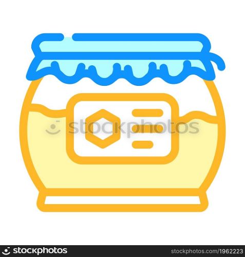 honey jar color icon vector. honey jar sign. isolated symbol illustration. honey jar color icon vector illustration