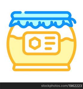 honey jar color icon vector. honey jar sign. isolated symbol illustration. honey jar color icon vector illustration