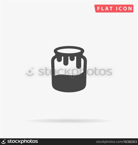 Honey Jar flat vector icon. Hand drawn style design illustrations.. Honey Jar flat vector icon