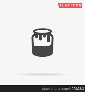Honey Jar flat vector icon. Hand drawn style design illustrations.. Honey Jar flat vector icon