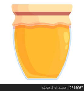 Honey jar icon cartoon vector. Bee nectar. Gold liquid. Honey jar icon cartoon vector. Bee nectar