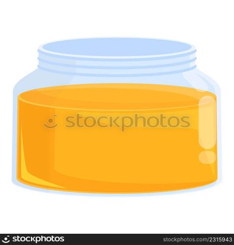 Honey jar icon cartoon vector. Bee nectar. Gold syrup. Honey jar icon cartoon vector. Bee nectar