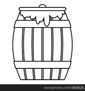 Honey keg icon. Outline illustration of honey keg vector icon for web. Honey keg icon, outline style
