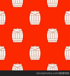 Honey keg pattern repeat seamless in orange color for any design. Vector geometric illustration. Honey keg pattern seamless