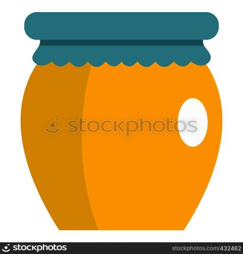 Honey liquid bank icon flat isolated on white background vector illustration. Honey liquid bank icon isolated