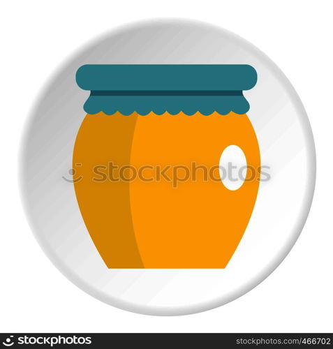 Honey liquid bank icon in flat circle isolated on white background vector illustration for web. Honey liquid bank icon circle
