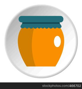 Honey liquid bank icon in flat circle isolated on white background vector illustration for web. Honey liquid bank icon circle