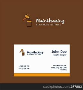 Honey logo Design with business card template. Elegant corporate identity. - Vector