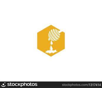 Honey logo template vector icon illustration design