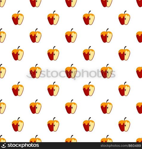 Honey on red apple icon. Flat illustration of honey on red apple vector icon for web design. Honey on red apple icon, flat style