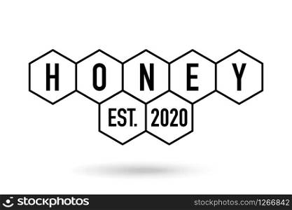 honey production company logo isolated white background vector