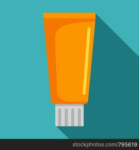 Honey toothpaste icon. Flat illustration of honey toothpaste vector icon for web design. Honey toothpaste icon, flat style