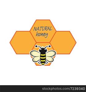 Honeybee. simple vector icon for logo, sticker, label and theme design isolated on white background